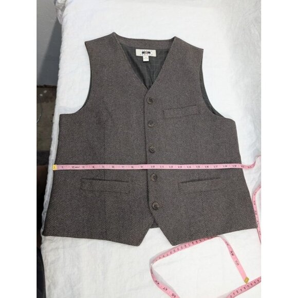 Joseph Abboud men's size medium brown wool blend suit vest button up K12 - Picture 10 of 10